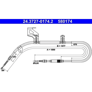 Comparateur de prix : ATE Câble de frein à main pour VOLKSWAGEN: Passat (Ref: 24.3727-0174.2)