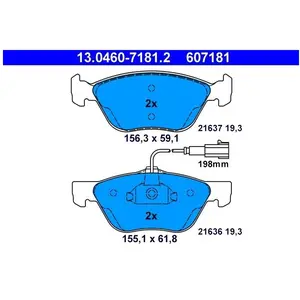 ATE Plaquettes de frein X4 pour ALFA ROMEO: GT (Ref: 13.0460-7181.2) pas cher