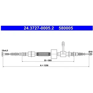 Comparateur de prix : Tirette à câble, frein de stationnement 24.3727-0005.2 ATE 24.37270005.2