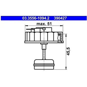 Comparateur de prix : ATE Bouchon du réservoir de liquide de frein (Ref: 03.3556-1094.2)