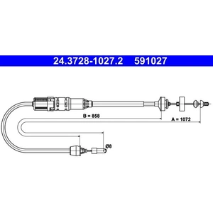 Comparateur de prix : ATE Câble d'embrayage pour RENAULT: Espace (Ref: 24.3728-1027.2)