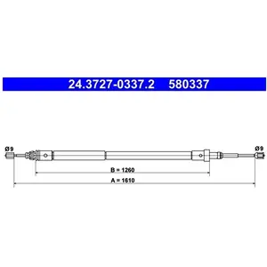ATE Câble de frein à main pour CITROËN: Xsara (Ref: 24.3727-0337.2) pas cher
