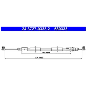 ATE 24372703332 Câble de frein pas cher