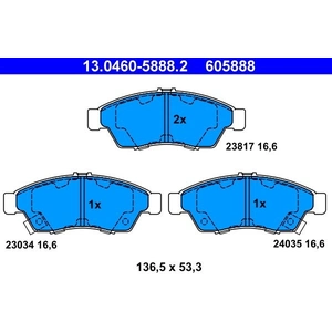 ATE Plaquettes de frein X4 pour SUZUKI: Liana (Ref: 13.0460-5888.2) pas cher