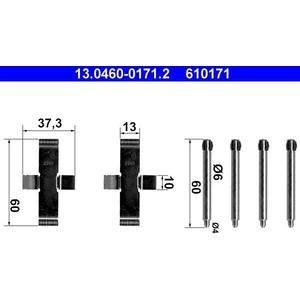 ATE Kit d'accessoires, plaquette de frein à disque 13.04600171.2 pas cher