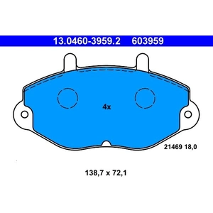 Kit de plaquettes de frein, frein à disque 13.0460-3959.2 ATE 13.04603959.2 pas cher
