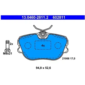 ATE Plaquettes de frein X4 pour SAAB: 900, 9000 (Ref: 13.0460-2811.2) pas cher