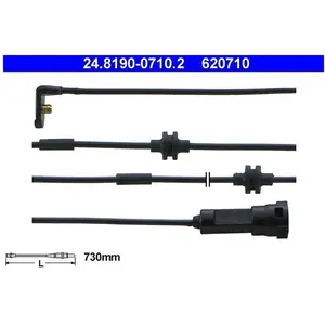 Comparateur de prix : ATE 24.8190-0710.2 Contact d'avertissement, usure des garnitures de fr...