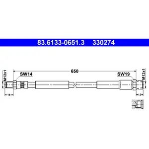ATE Flexible de frein (Ref: 83.6133-0651.3)