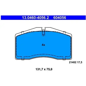 ATE Plaquettes de frein X4 pour PORSCHE: 911, 928 (Ref: 13.0460-4056.2) pas cher