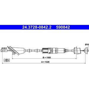 Comparateur de prix : ATE Câble d'embrayage pour PEUGEOT: 106 (Ref: 24.3728-0842.2)