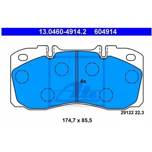 ATE Plaquettes de frein X4 (Ref: 13.0460-4914.2) pas cher