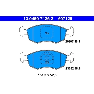 Kit de plaquettes de frein, frein à disque 13.0460-7126.2 ATE 13.04607126.2 pas cher