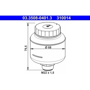 ATE 03.3508-0401.3 Vase d'expansion, liquide de frein pas cher
