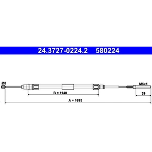 Comparateur de prix : ATE Câble de frein à main pour BMW: Série 3, M3 (Ref: 24.3727-0224.2)