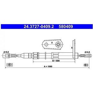 ATE 24372704092 Câble de frein pas cher