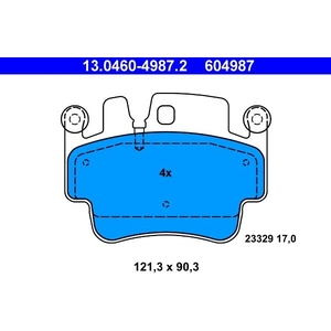Kit de plaquettes de frein, frein à disque 13.0460-4987.2 ATE 13.04604987.2 pas cher