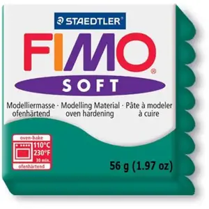 Comparateur de prix : GRAINE CREATIVE Staedtler - Fimo Soft - Pain Pâte à Modeler 57 g Vert Emeraude