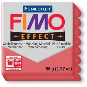 Comparateur de prix : GRAINE CREATIVE Staedtler - Fimo Effect - Pain Pte à Modeler 57 g Effet Translucide Rouge