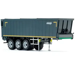 Miniature Benne semi-remorque Krampe SB II 30/1070 Gris - Wiking Miniature agricole - 7658 pas cher
