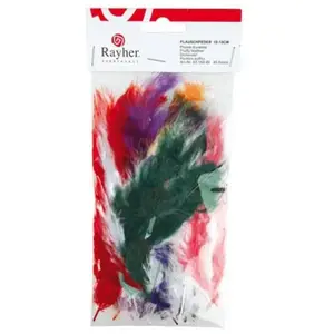 Comparateur de prix : Rayher Mix plumes duvetées loisirs créatifs 7g 10 15 cm 15 pcs coloré, 8516849