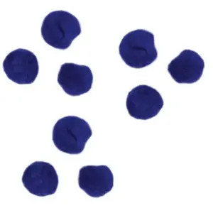 Rayher Pompons - Bleu foncé - 1,5 cm - 60 pces