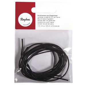 Lanière ronde en cuir Ø 1,5 mm 100 cm 2 pcsVendu parscrapmalin