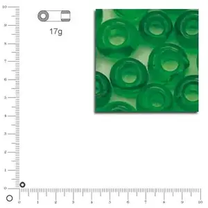 Rayher Hobby Mini-rocailles transparentes - Vert - Ø 2 mm x 17 g pas cher