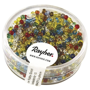 Rayher Perles de rocaille 2 mm Colorées transparentes pas cher