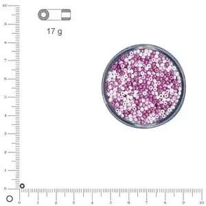 Comparateur de prix : Rayher Rocailles nacrées - Camaïeu de lilas - Ø 2,6 mm x 17 g