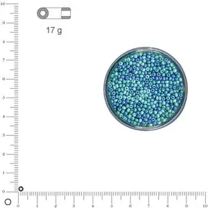 Rayher Hobby Rocailles nacrées 2.6 mm, - teintes bleues pas cher
