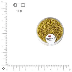 Comparateur de prix : Rayher Mini-rocailles nacrées - Or - Ø 2 mm x 17 g