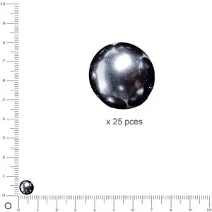 Rayher Perles Renaissance - Anthracite - Ø 8 mm x 25 pces pas cher