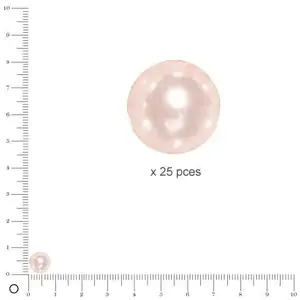 Comparateur de prix : Rayher Perles Renaissance - Rose poudré - Ø 8 mm x 25 pces