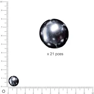 Comparateur de prix : Rayher Renaissance 14404572 Lot de 21 Perles de Cire en Verre Anthracite Ø 12 mm