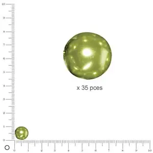 Rayher Perles Renaissance - Jade - Ø 10 mm x 35 pces pas cher