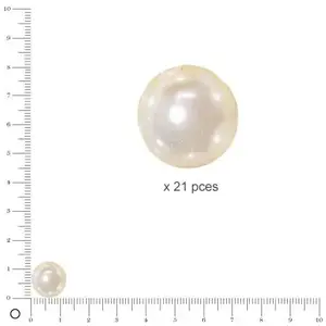 Comparateur de prix : Rayher Perles Renaissance - Blanc - Ø 12 mm x 21 pces