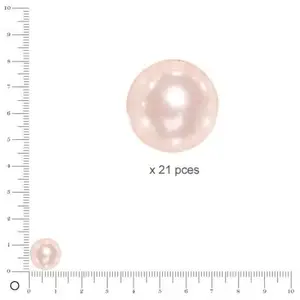 Comparateur de prix : Rayher Perles Renaissance - Rose poudré - Ø 12 mm x 21 pces