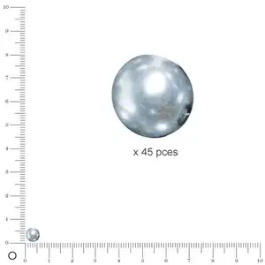 Rayher Perles Renaissance - Gris argenté - Ø 6 mm x 45 pces pas cher