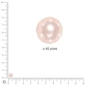 Comparateur de prix : Rayher Perles Renaissance - Rose poudré - Ø 6 mm x 45 pces