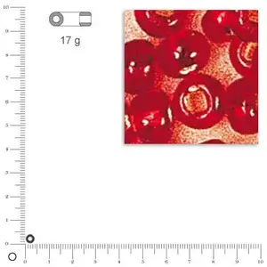Rayher Hobby Rocailles intérieur argenté - Rouge - Ø 4 mm x 17 gVendu parscrapmalin