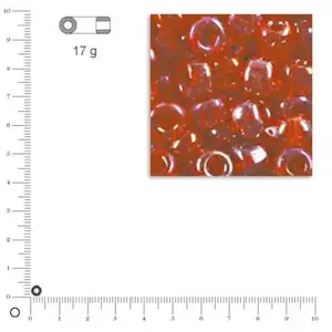 Rayher Rocailles intérieur argenté - Rouge vin - Ø 4 mm x 17 g