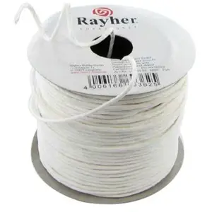 Rayher Cordon - Blanc - Papier renforcé - Ø 2 mm - 25 m