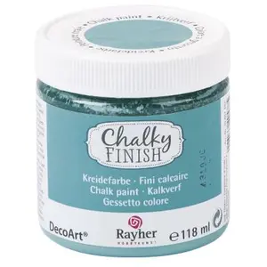 Peinture craie (Chalky Finish) - turquoise d'Inde - 118 ml - Rayher pas cher