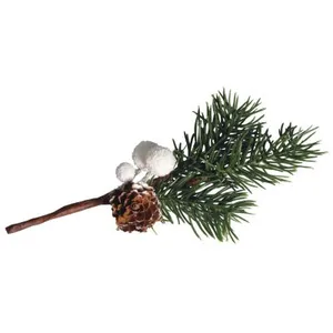 Rayher Branche décorative - Sapin et baies blanches - Art floral - 18 cm pas cher