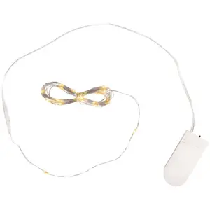 Comparateur de prix : Guirlande lumineuse 20 lumignons en micro-LED - 230cm - Rayher