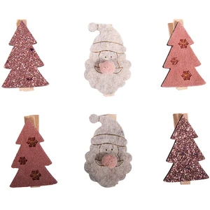 Rayher Pince Sapin et Père Noël en bois 4 pcs