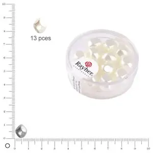 Comparateur de prix : Rayher 14409100 Lot de 13 Perles Renaissance Blanc Neige 9 mm Ø