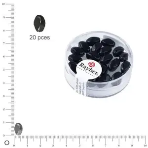 Comparateur de prix : Rayher 14408576 Renaissance Olive Boîte de 20 pièces Noir 9 x 6 mm