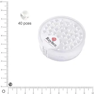 Comparateur de prix : Rayher Dés Renaissance - Blanc neige - 4,5 x 5 mm